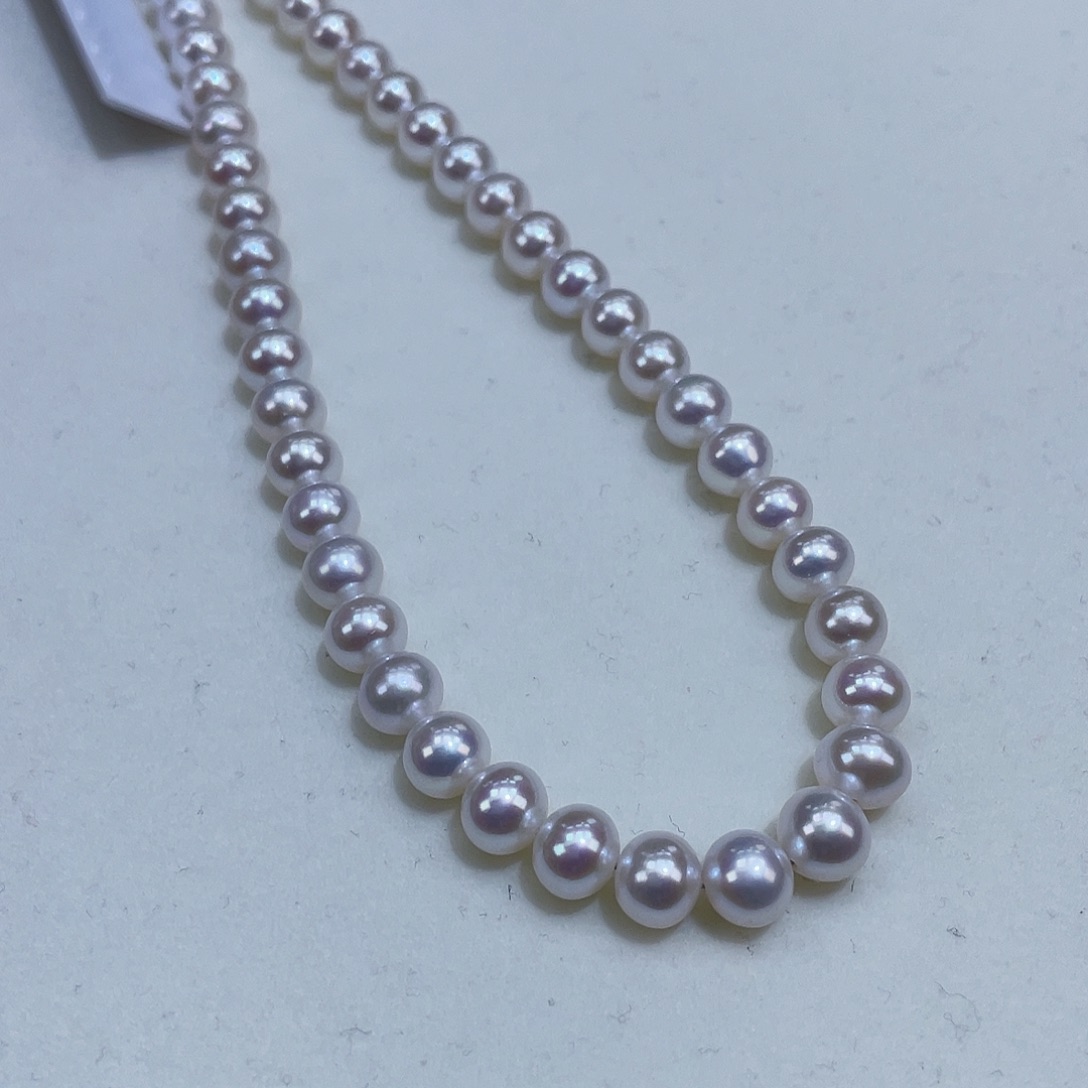 淡水珍珠6/7爆亮冷白炫彩极强光银S925镶嵌