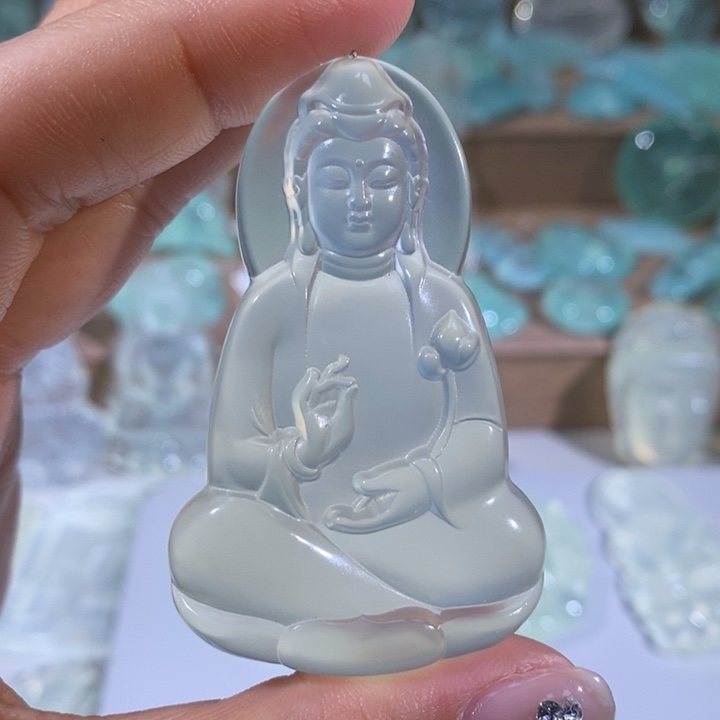 岫玉吊坠未镶嵌静*