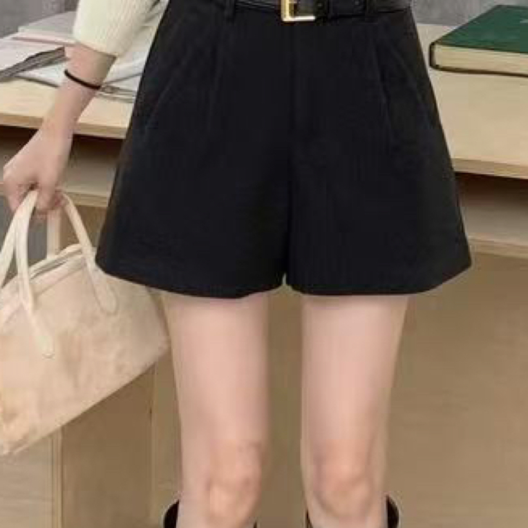 秋冬显瘦短裤韩版短裤黑色高腰