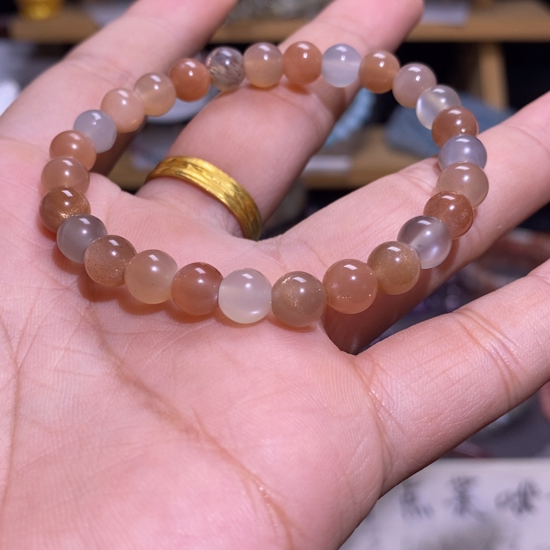 未镶嵌手串水晶12 彩月光 7