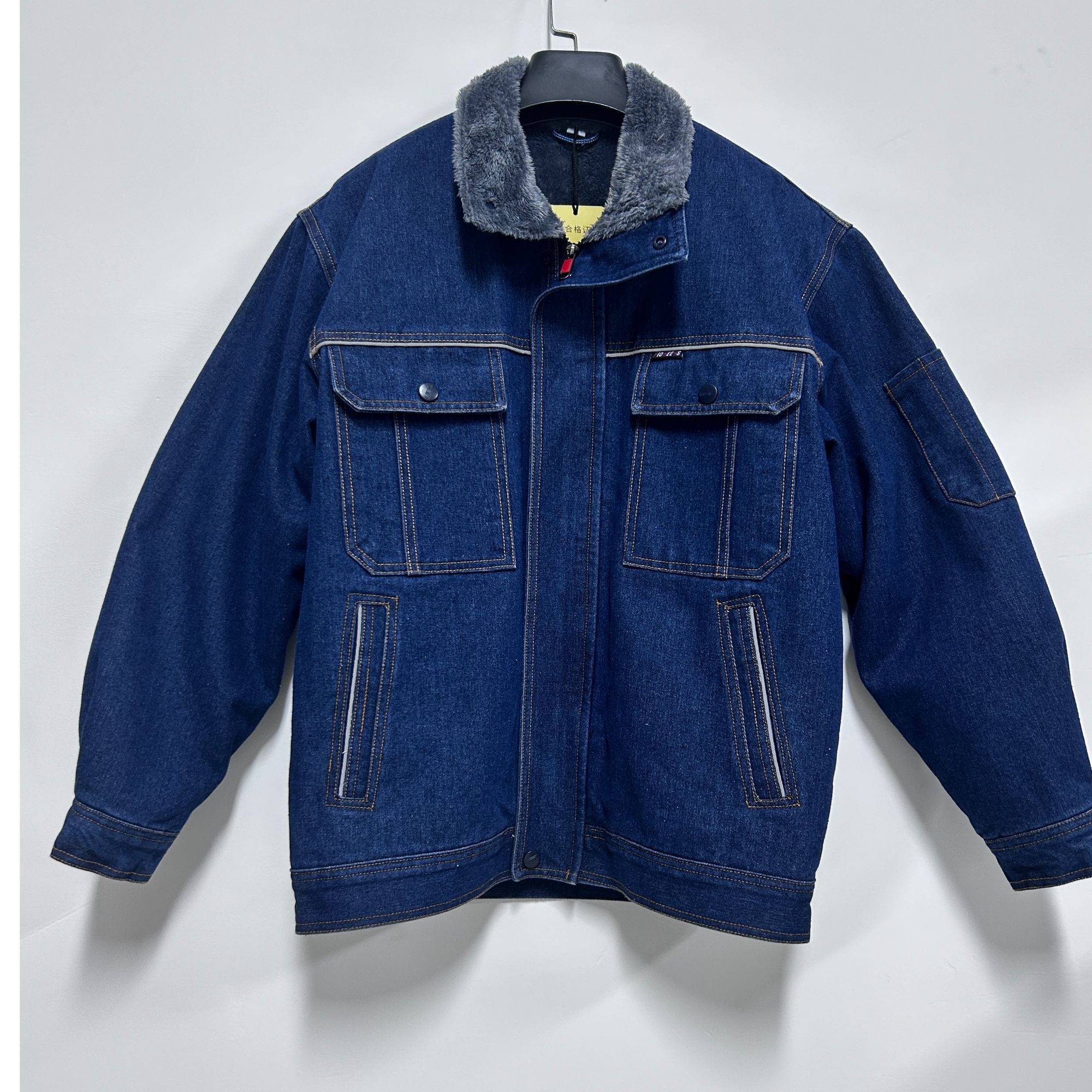 潮流工装制服上衣套装流行上装蓝色翻领冬季工作服劳保电焊工汽修