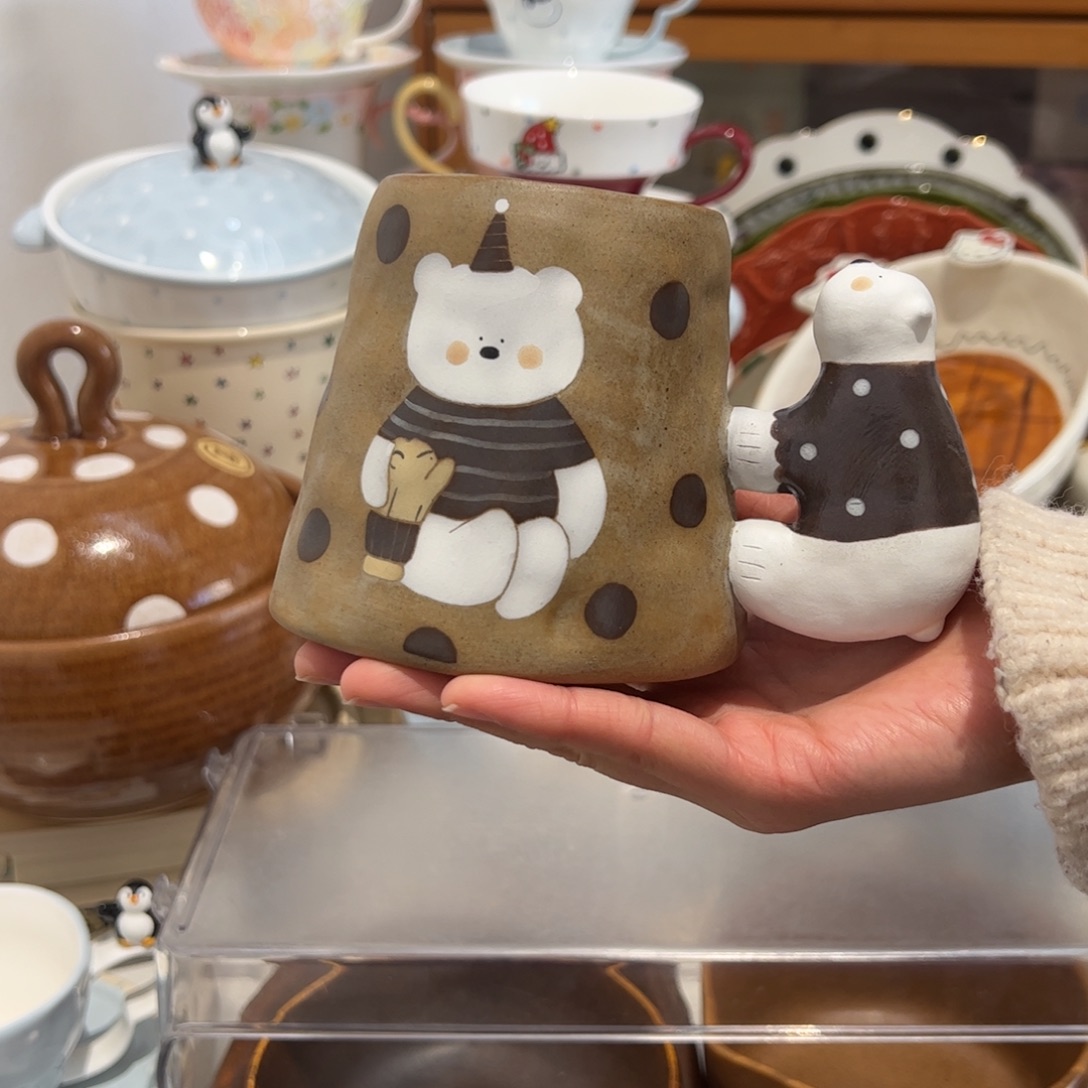 北极熊马克杯花色不均介意慎拍