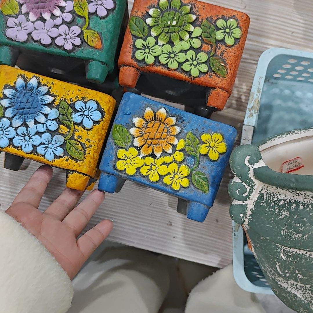 红陶吸水透气的白陶花盆凑满12发货