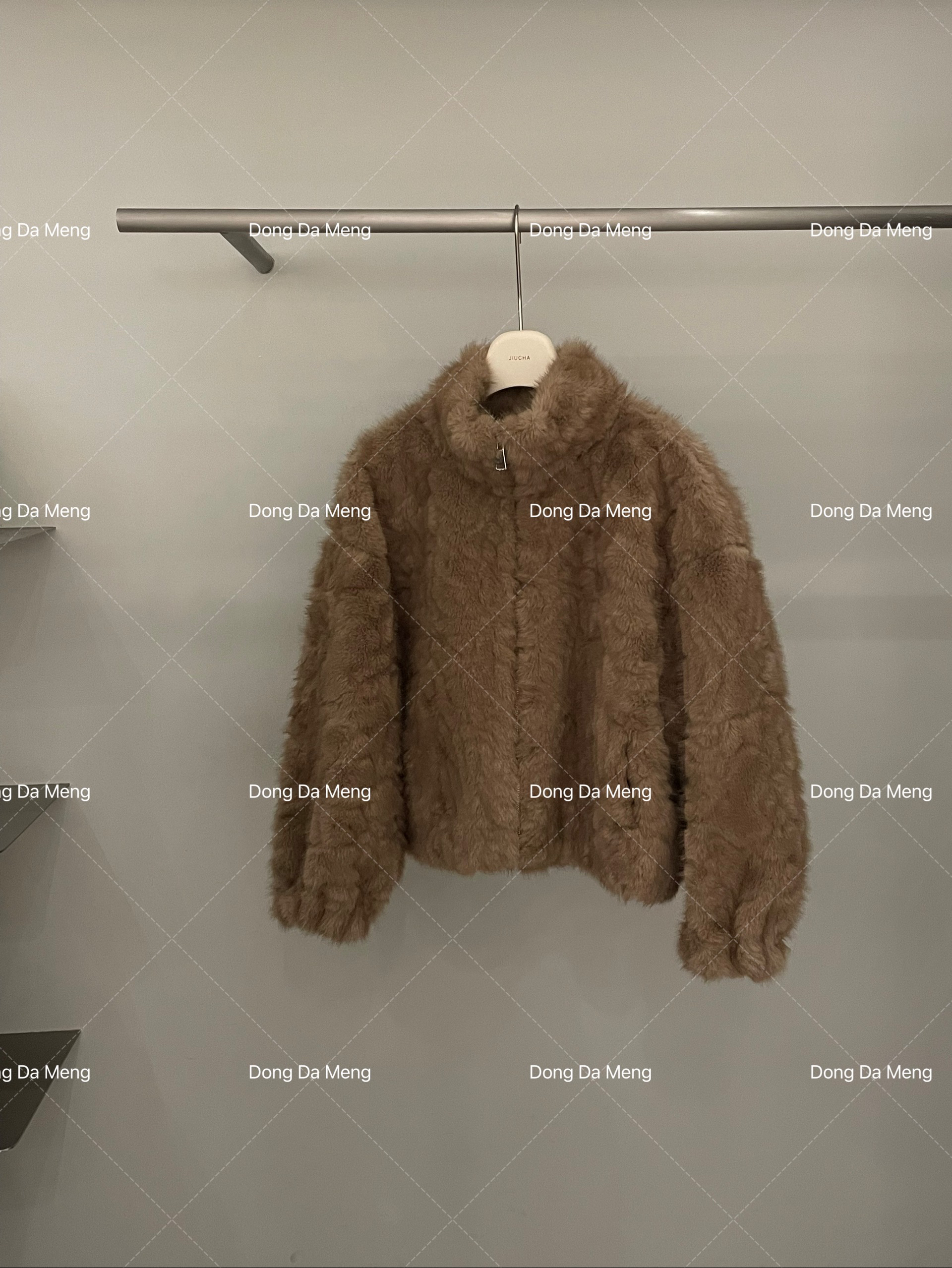 550韩系(专属链接)高级轻奢感毛毛外套女冬季立领宽松拉链外套