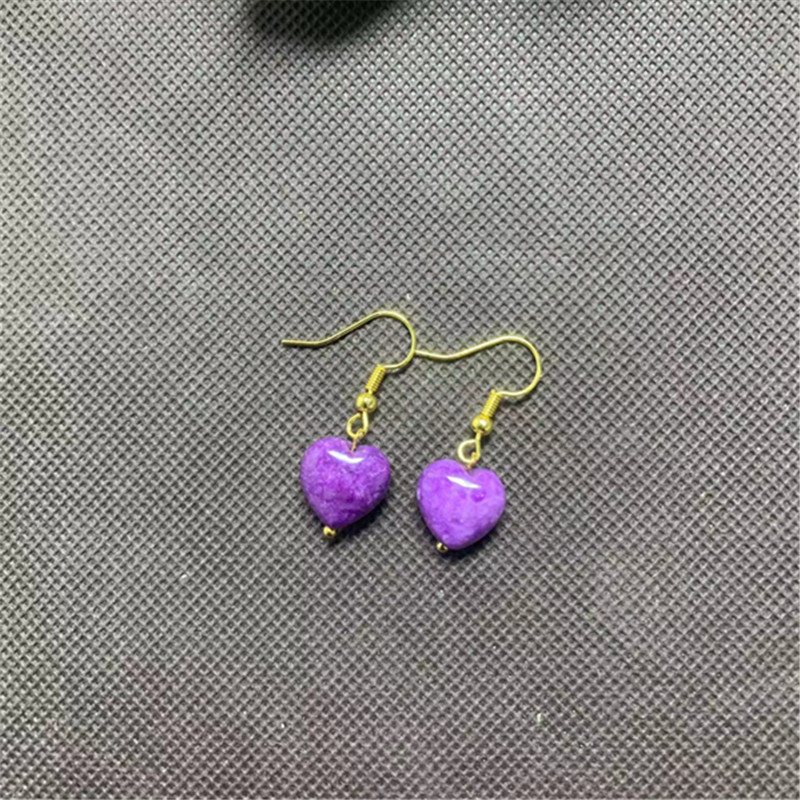 丝绒心形12MM配饰散珠耳饰 S1325 多样性发一