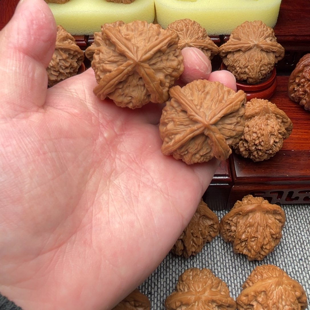 吊坠文玩核桃玉玺四棱44尺全品