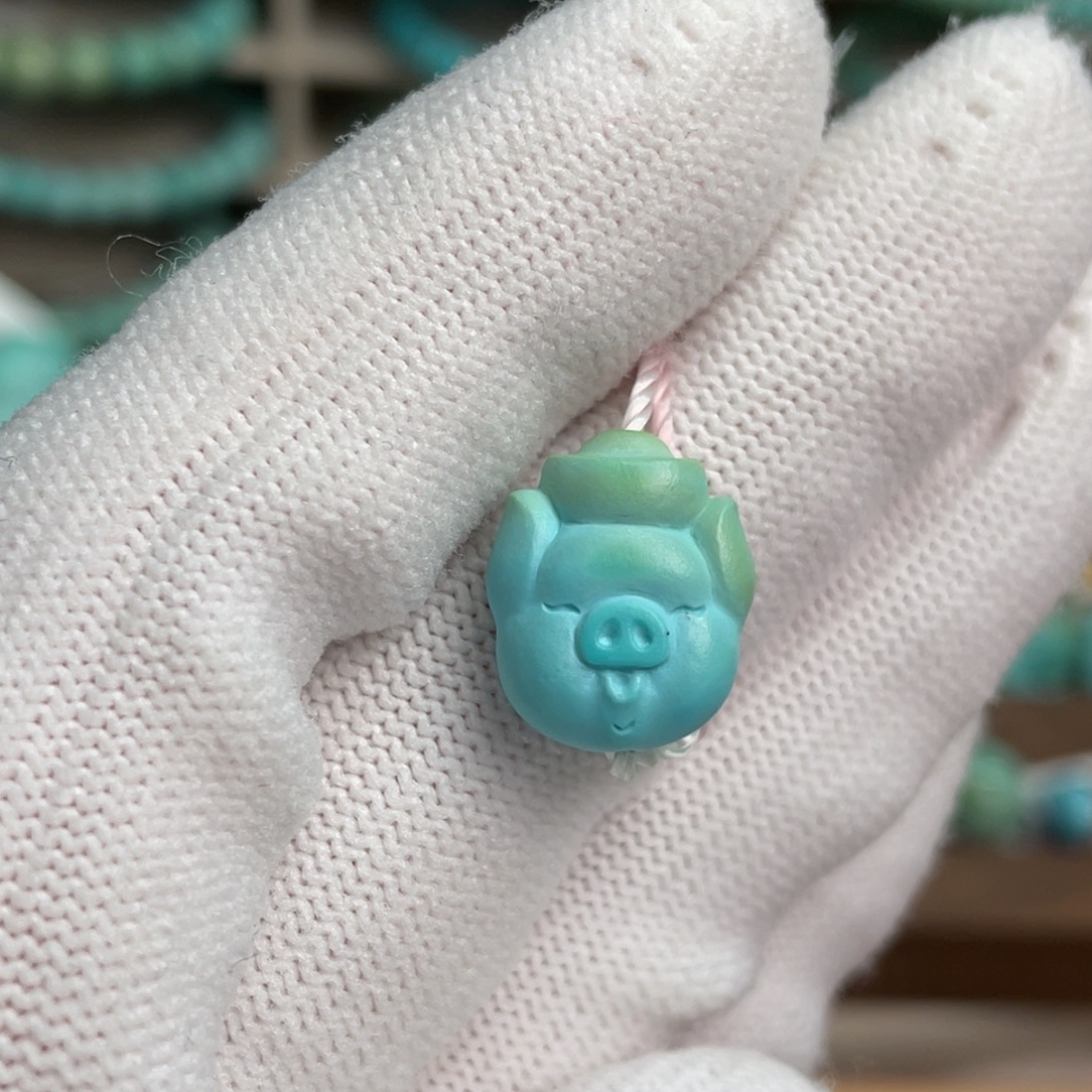 绿松石未镶嵌财财猪45