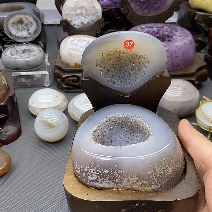 摆件未镶嵌紫晶聚宝盆