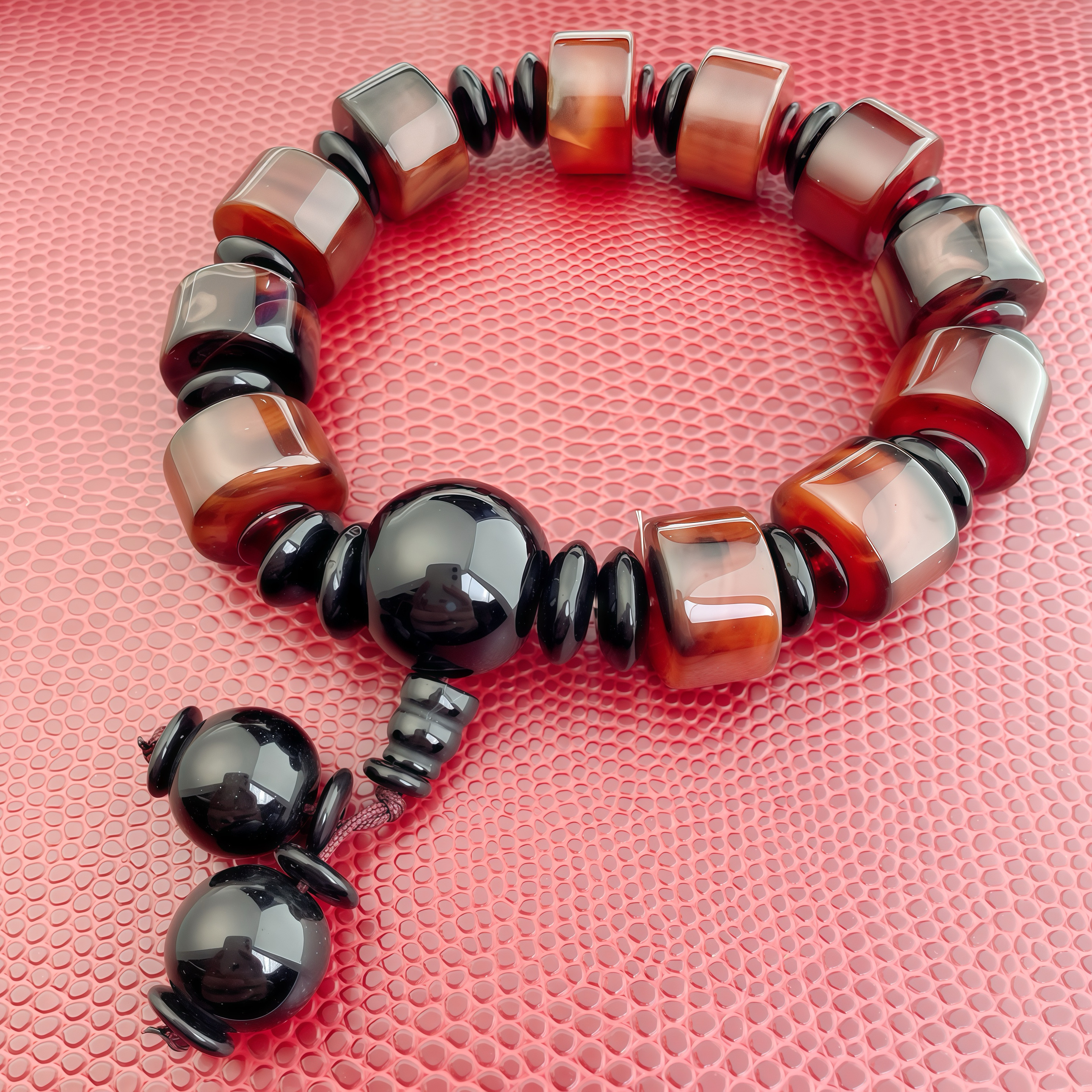 彩色玛瑙手串A113多样性发货