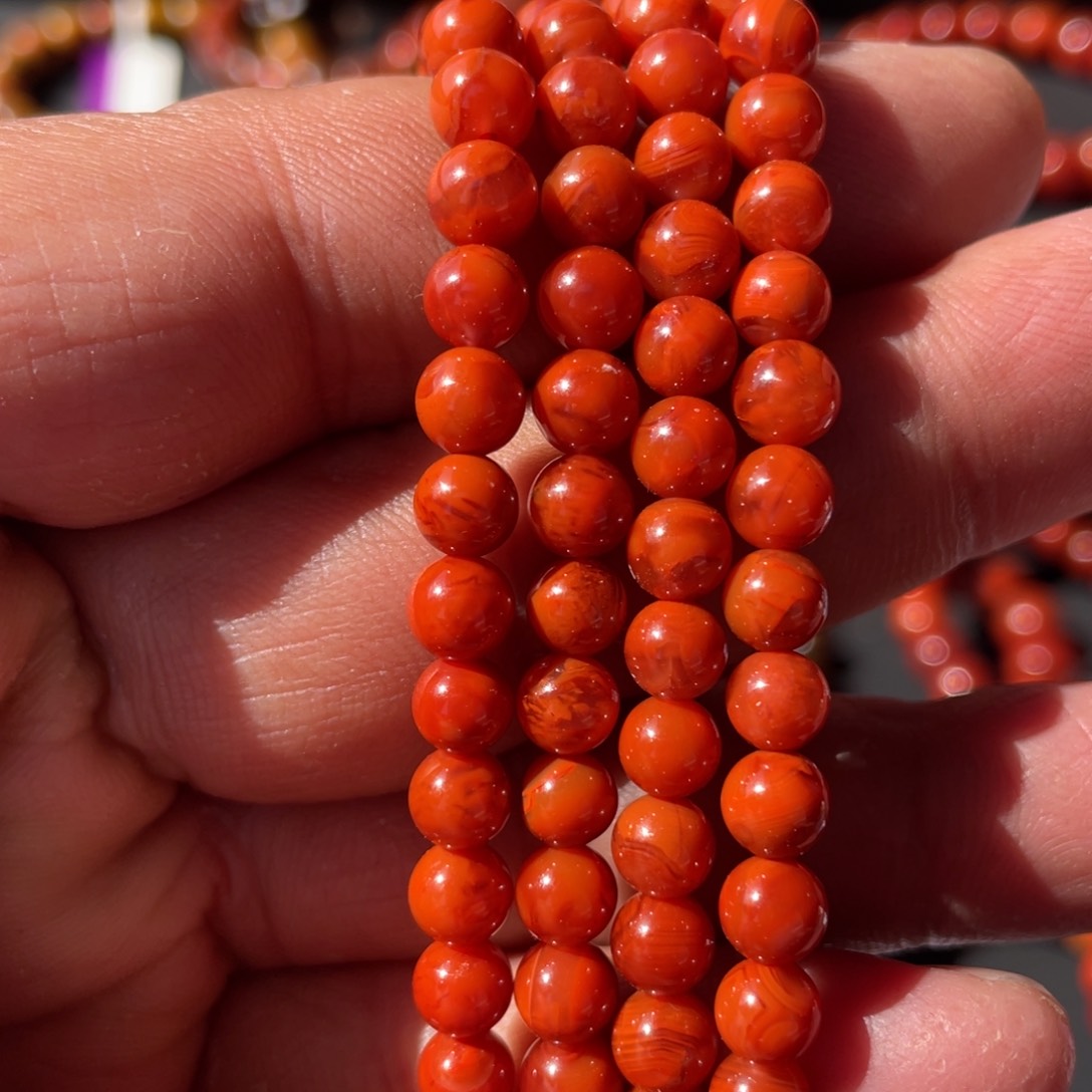 南红玛瑙原矿南红手串多圈卡5+未镶嵌
