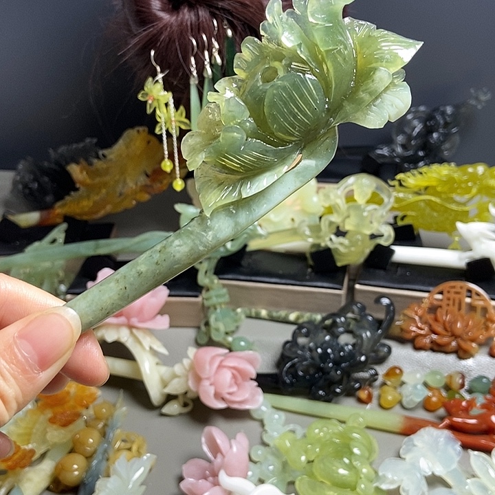 ～***岫玉未镶嵌发簪发簪