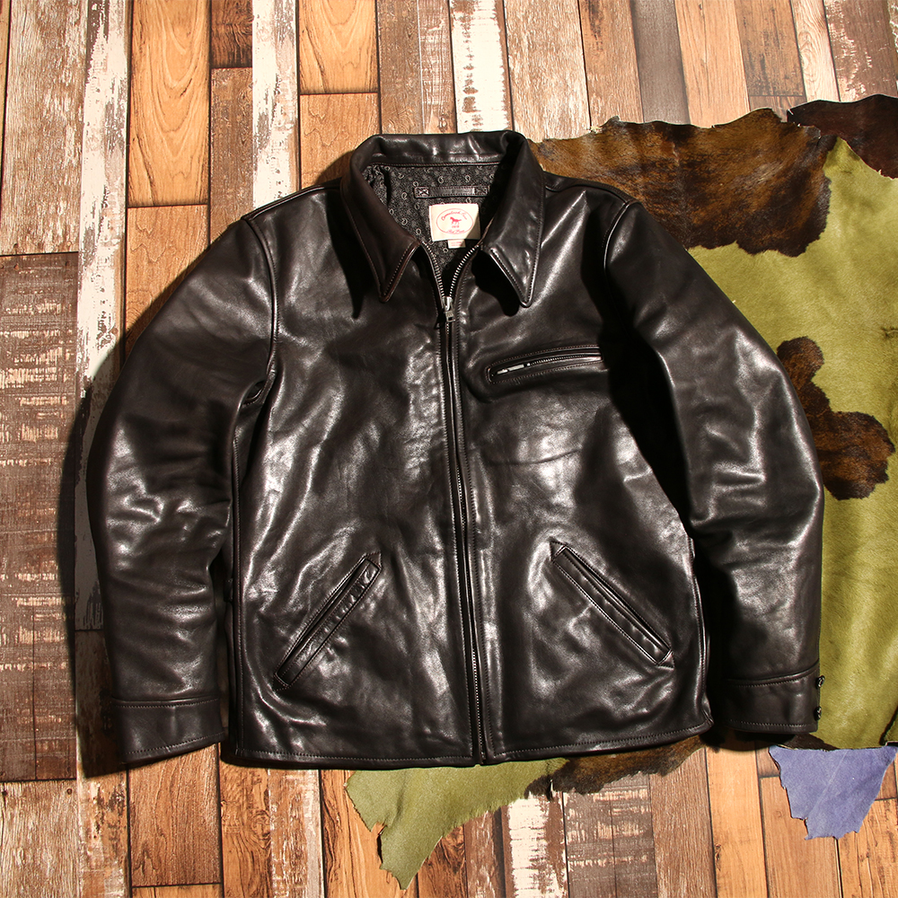 1930真皮皮衣男士马皮夹克外套翻领短款擦色水洗复古做旧美式休闲