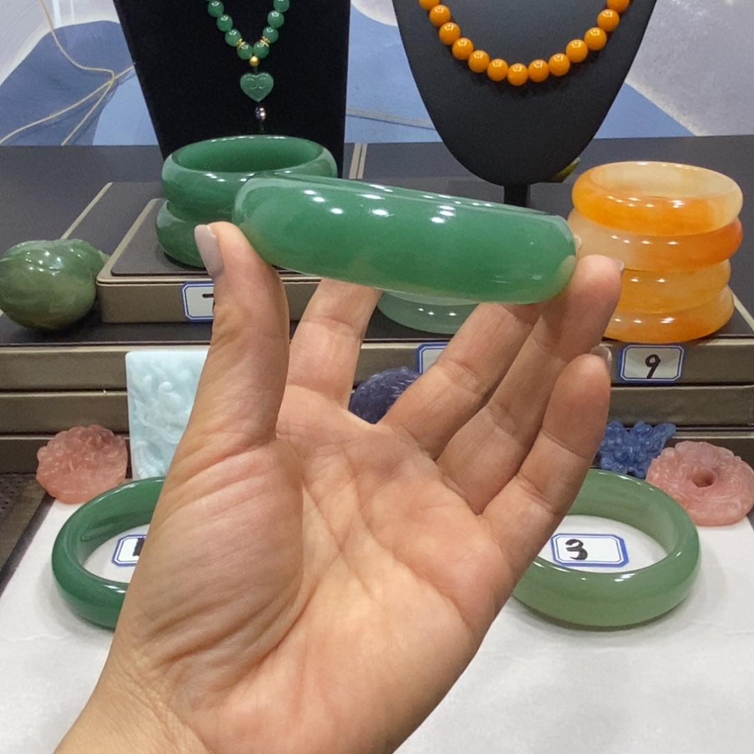 懂***好东陵石未镶嵌手镯61.4