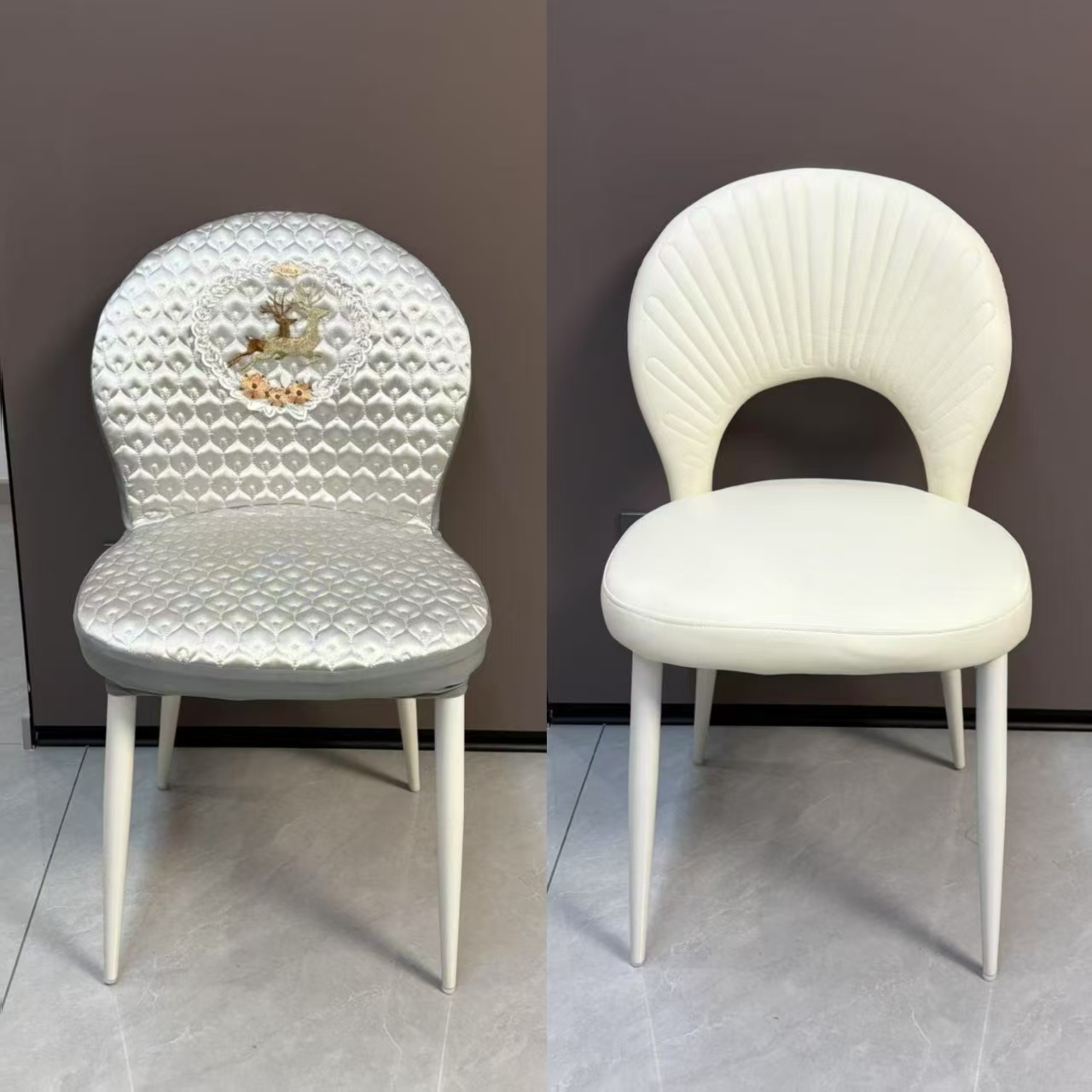 新款网红贝壳椅弧形椅子套罩全包防滑家用四季通用餐椅套坐垫轻奢