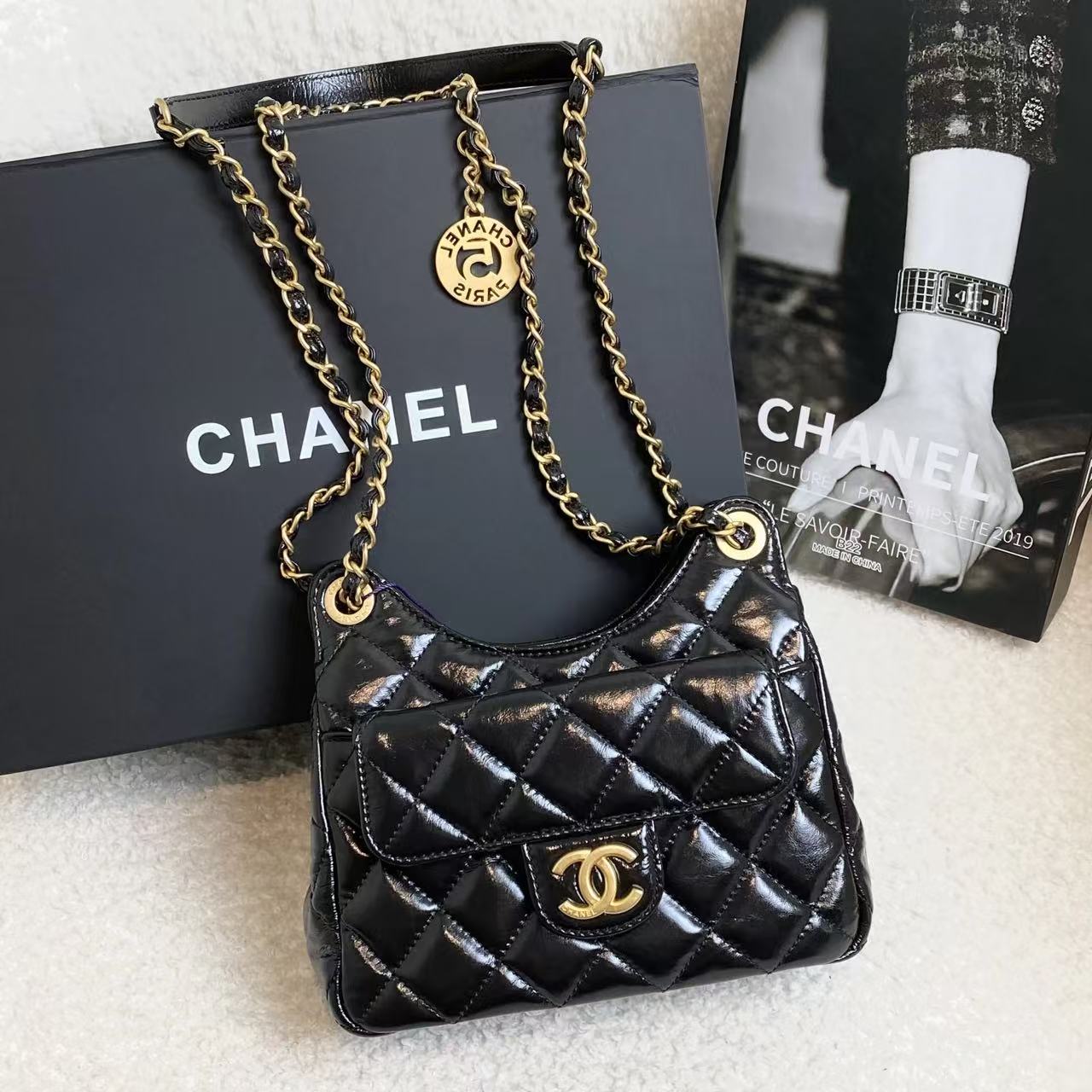 99新 Chanel/香奈儿 23B黑金天猫精灵小/92366838/12期/代卖服务