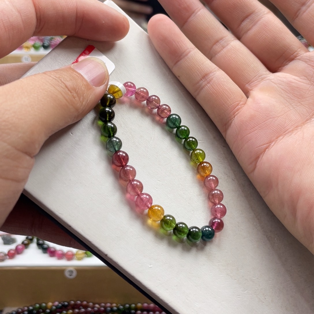 碧玺手串未镶嵌6.5mm.mmmmmmmmmm