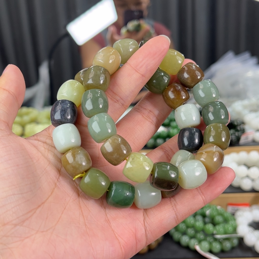 手链未镶嵌和田玉多宝卡14直切多样性拍一发一