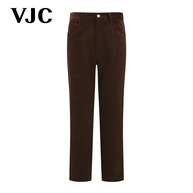 VJC/威杰思2025秋季新款男装保暖灯芯绒休闲裤棉感刺绣B24DP3533
