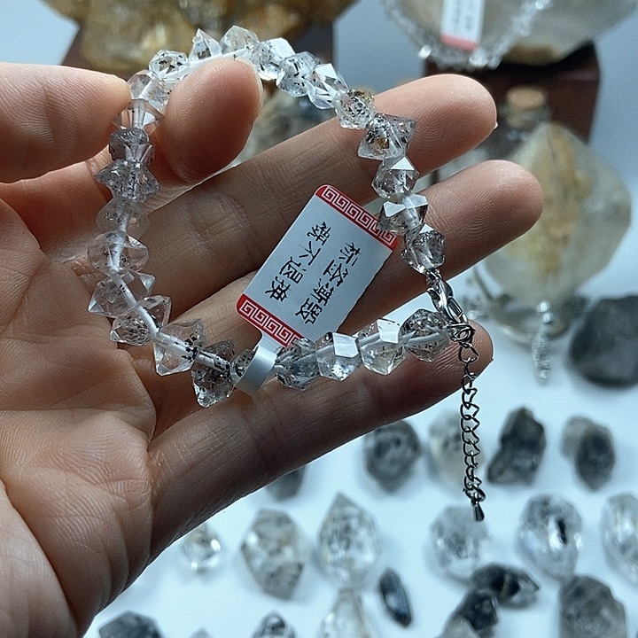 水晶颈饰未镶嵌点墨手链