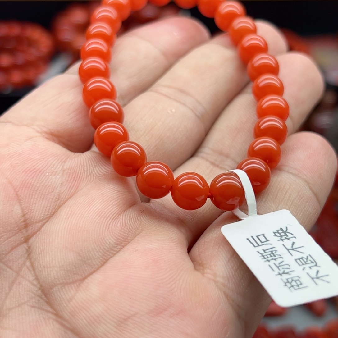 南红玛瑙手串未镶嵌