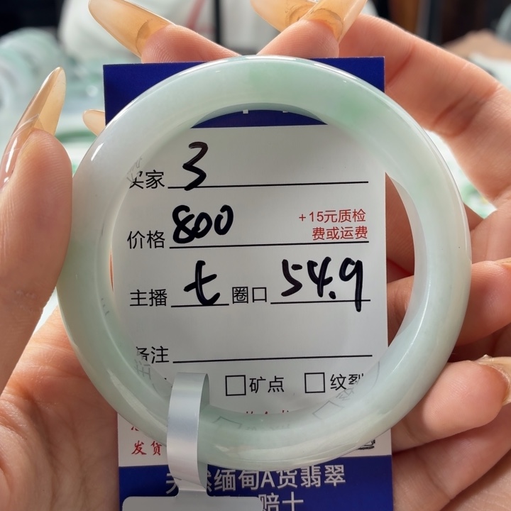 n***o翡翠未镶嵌手镯54