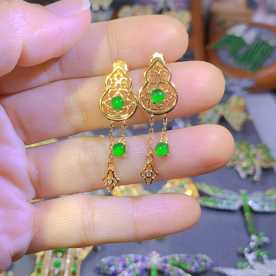 颈饰银S925镶嵌翡翠