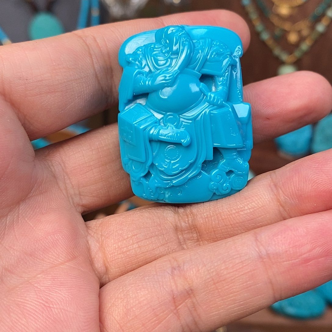 绿松石颈饰未镶嵌关公