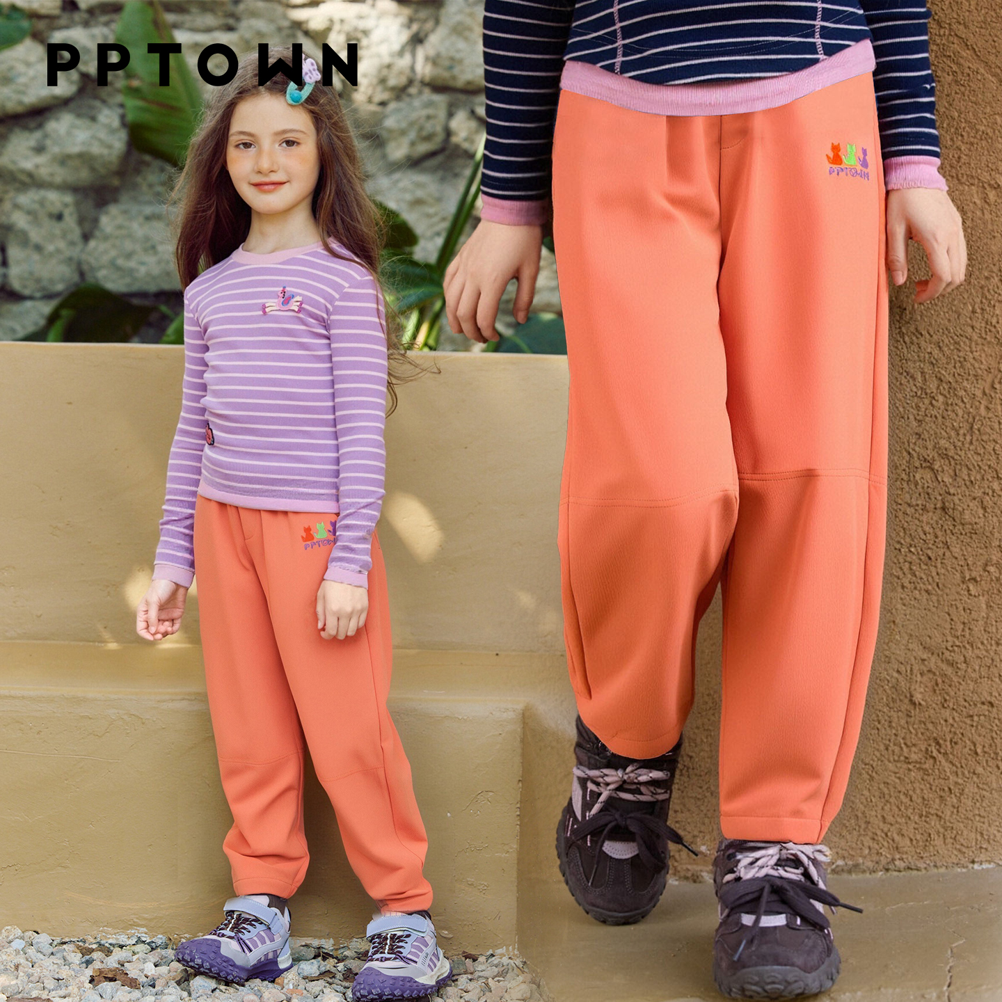 女童洋气中腰长裤休闲裤2025秋季新款时尚裤子女裤14019