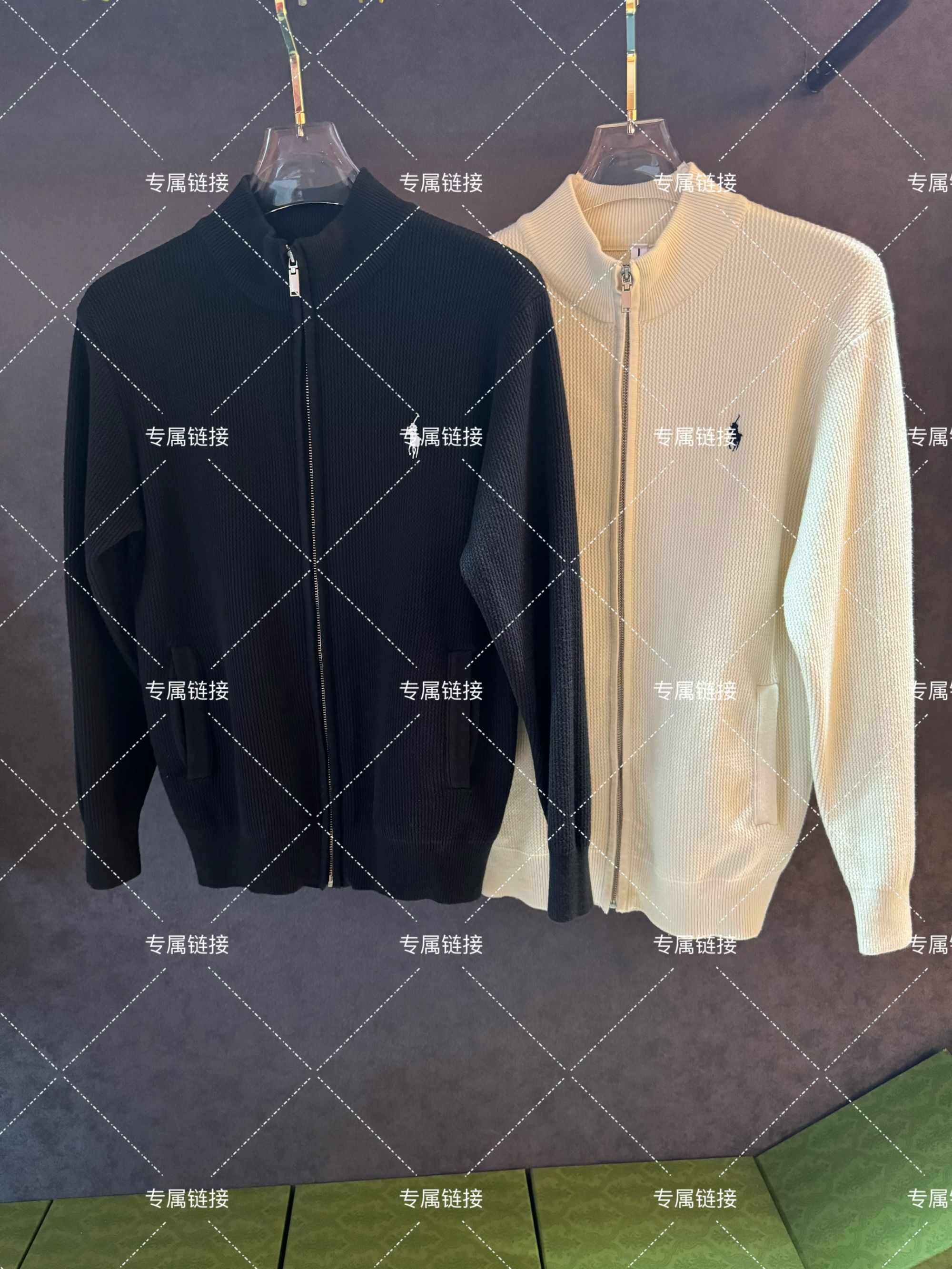 【香港蔓蔓】2024秋冬新款轻奢男士毛衫高品质拉链长袖外套-8809