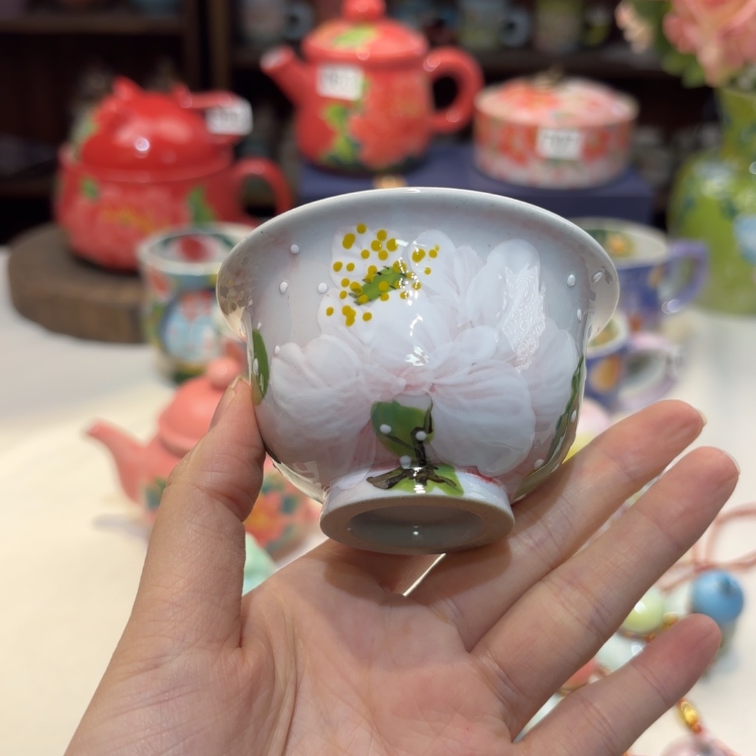 景德镇手绘高温釉下彩陶瓷茶具