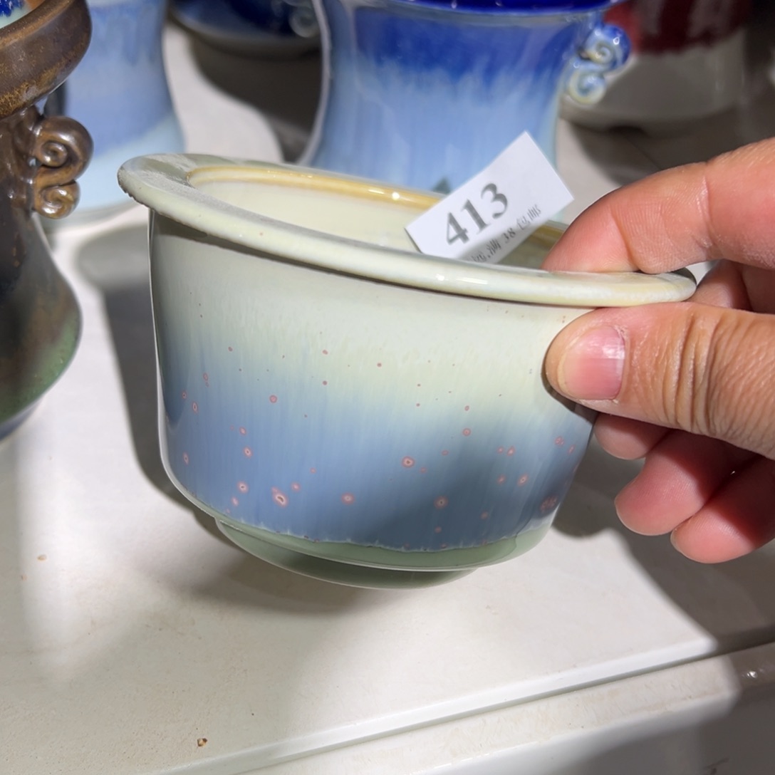 红陶口9高7 景德镇手工花盆