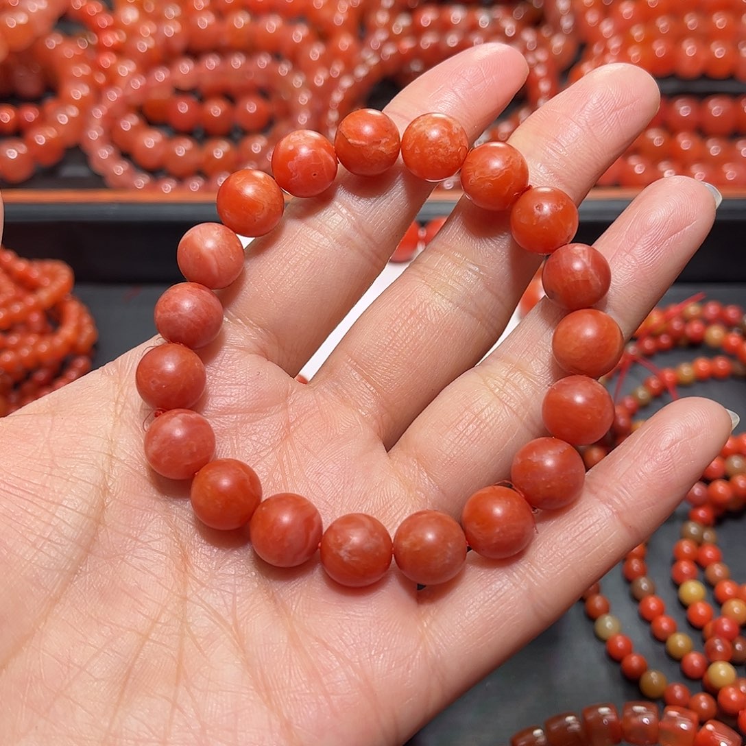 南红玛瑙手链未镶嵌