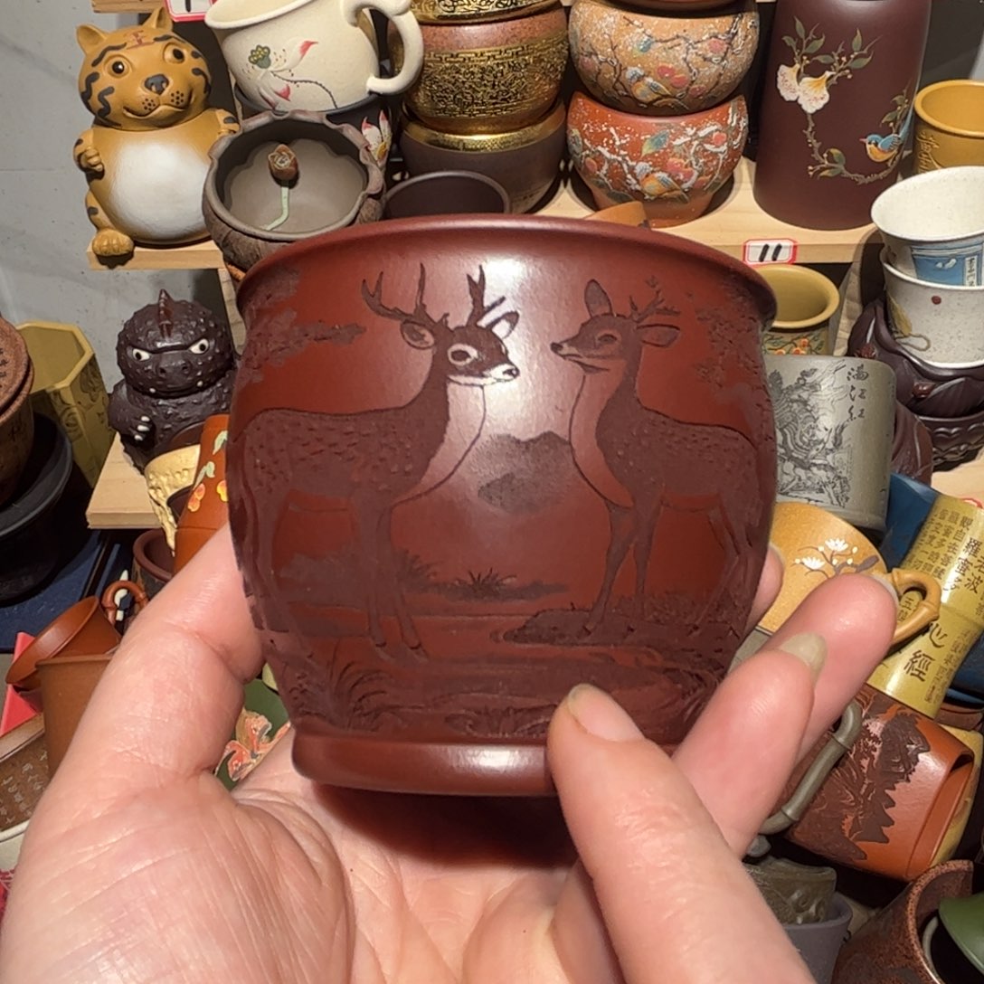 紫砂茶杯宜兴紫砂主人杯