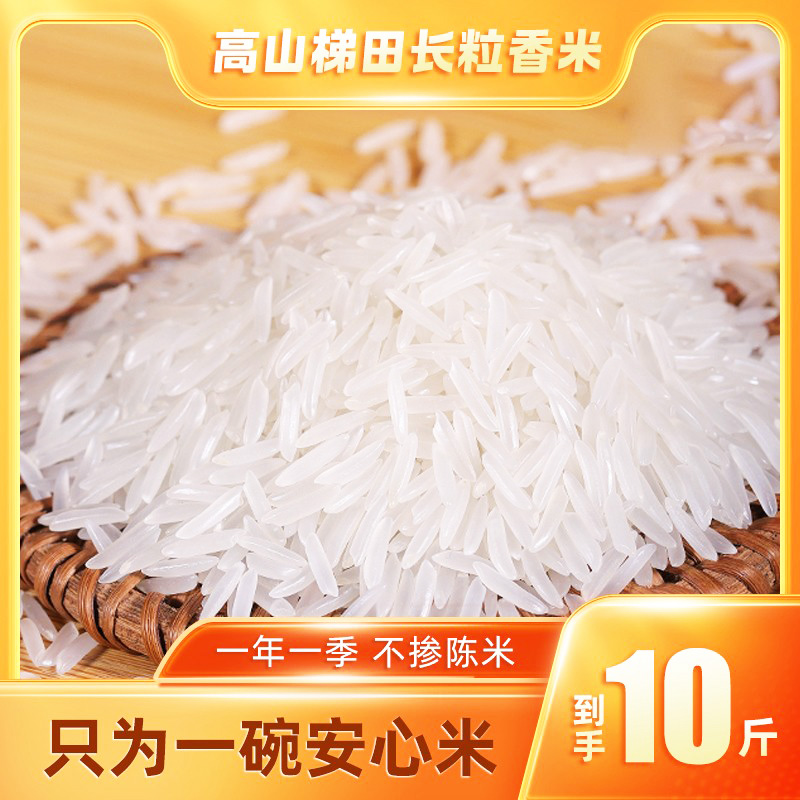 正宗优质长粒香大米5kg家庭装10斤一袋农家饭店农村粮食新鲜米饭