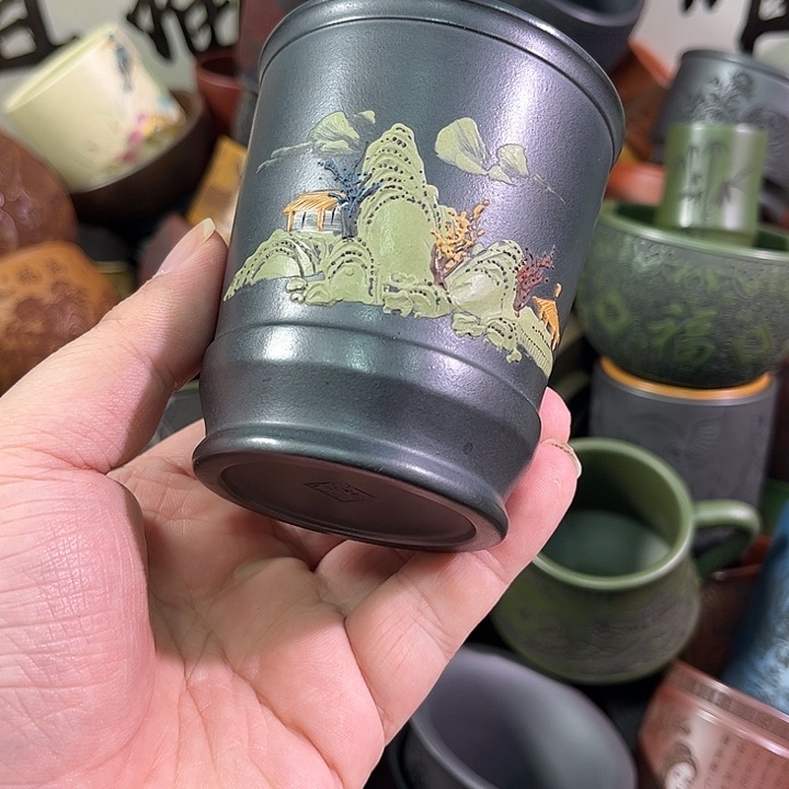 茶杯紫砂全手工紫砂主人杯 