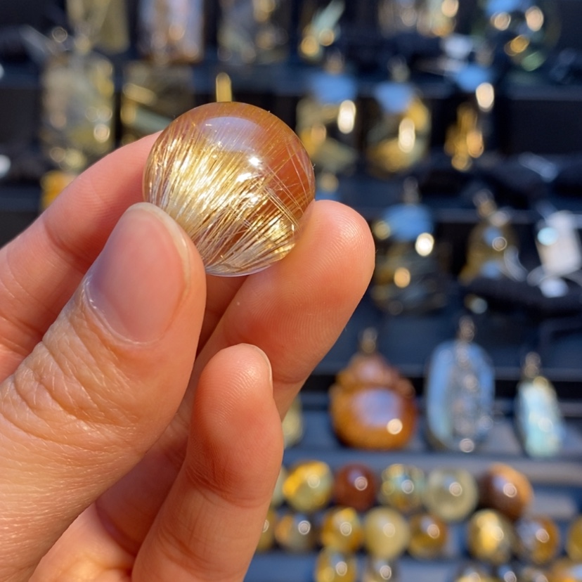 【闪购商品】发晶珠宝半成品未镶嵌点*天然发晶单珠