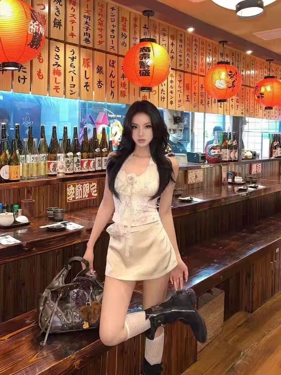 [孤品]上衣法式复古辣妹显瘦蕾丝