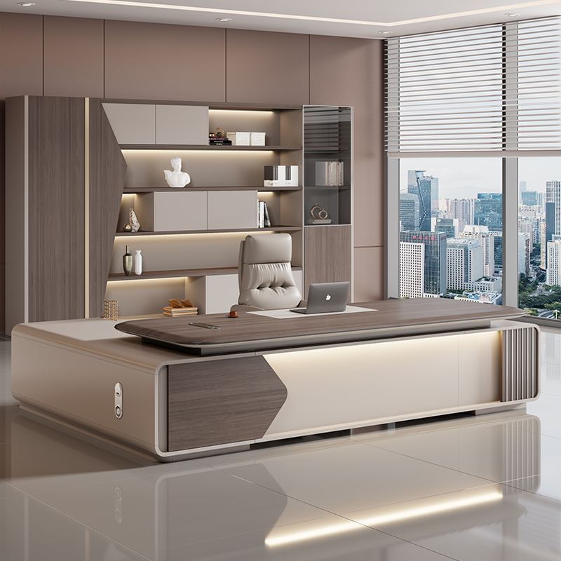 轻奢高级感老板桌领导办公室董事长大班台简约现代总裁桌办公桌
