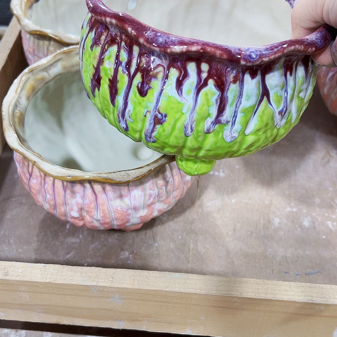 有孔外贸尾单陶瓷花盆凑单10米包邮