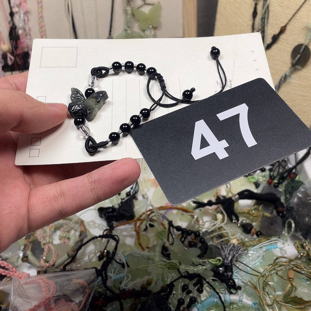 蛇纹石玉合金颈饰