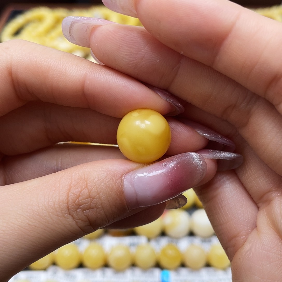 蜜蜡裸石未镶嵌圆珠14.2mm福利（福利）