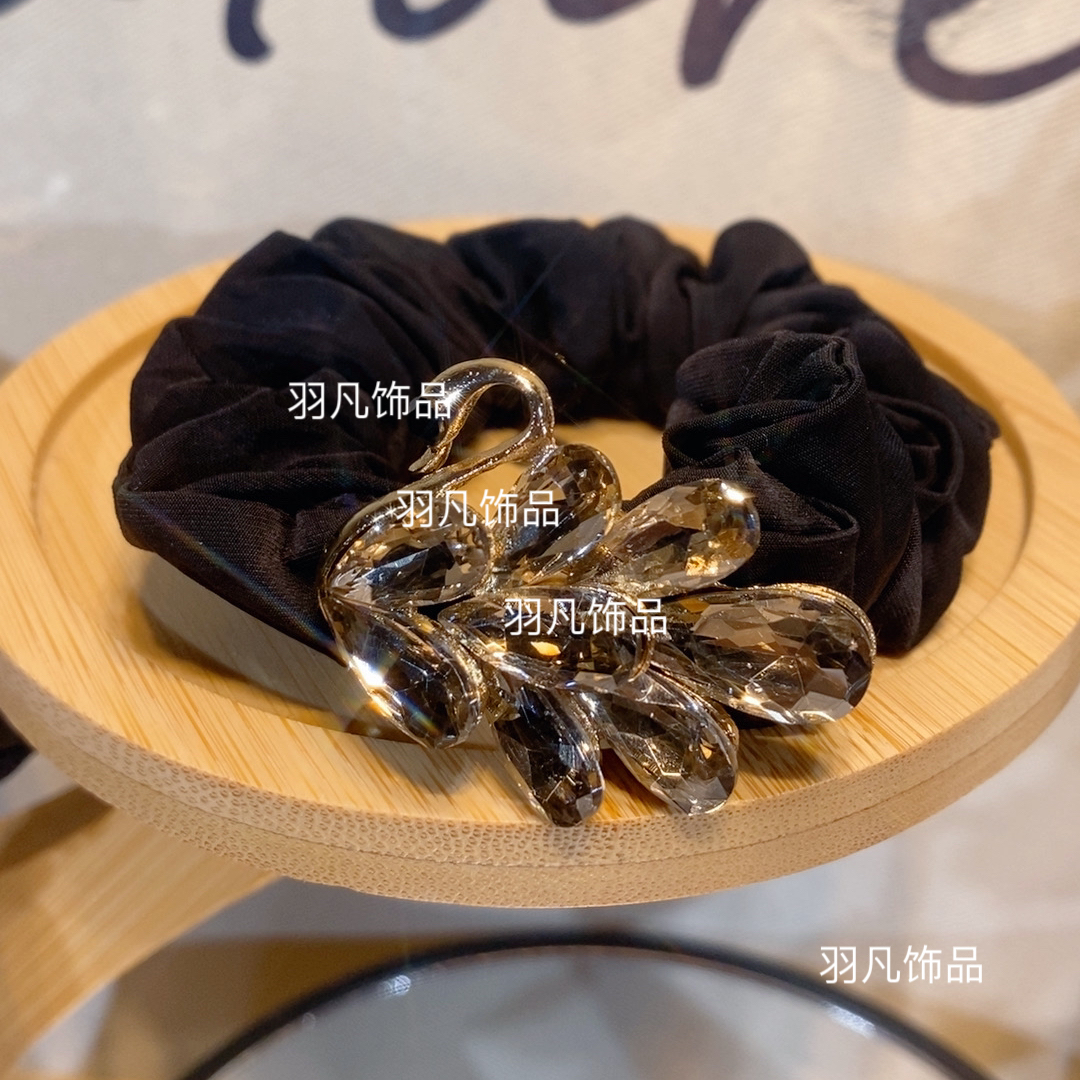 羽凡2561新款天鹅发绳百搭原创设计气质日韩轻职风小香风时尚发圈