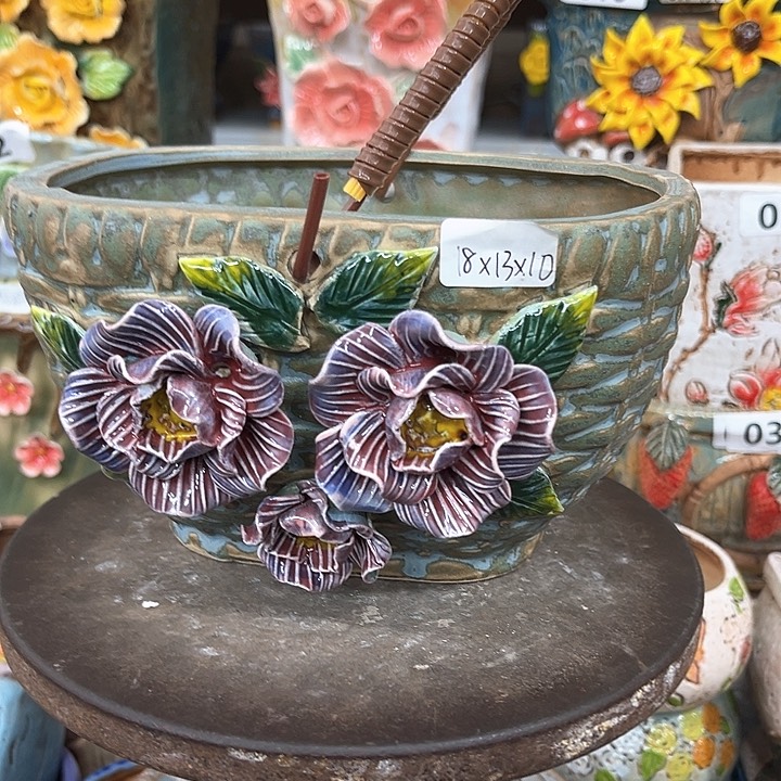 紫砂花盆粗陶材质多肉花盆