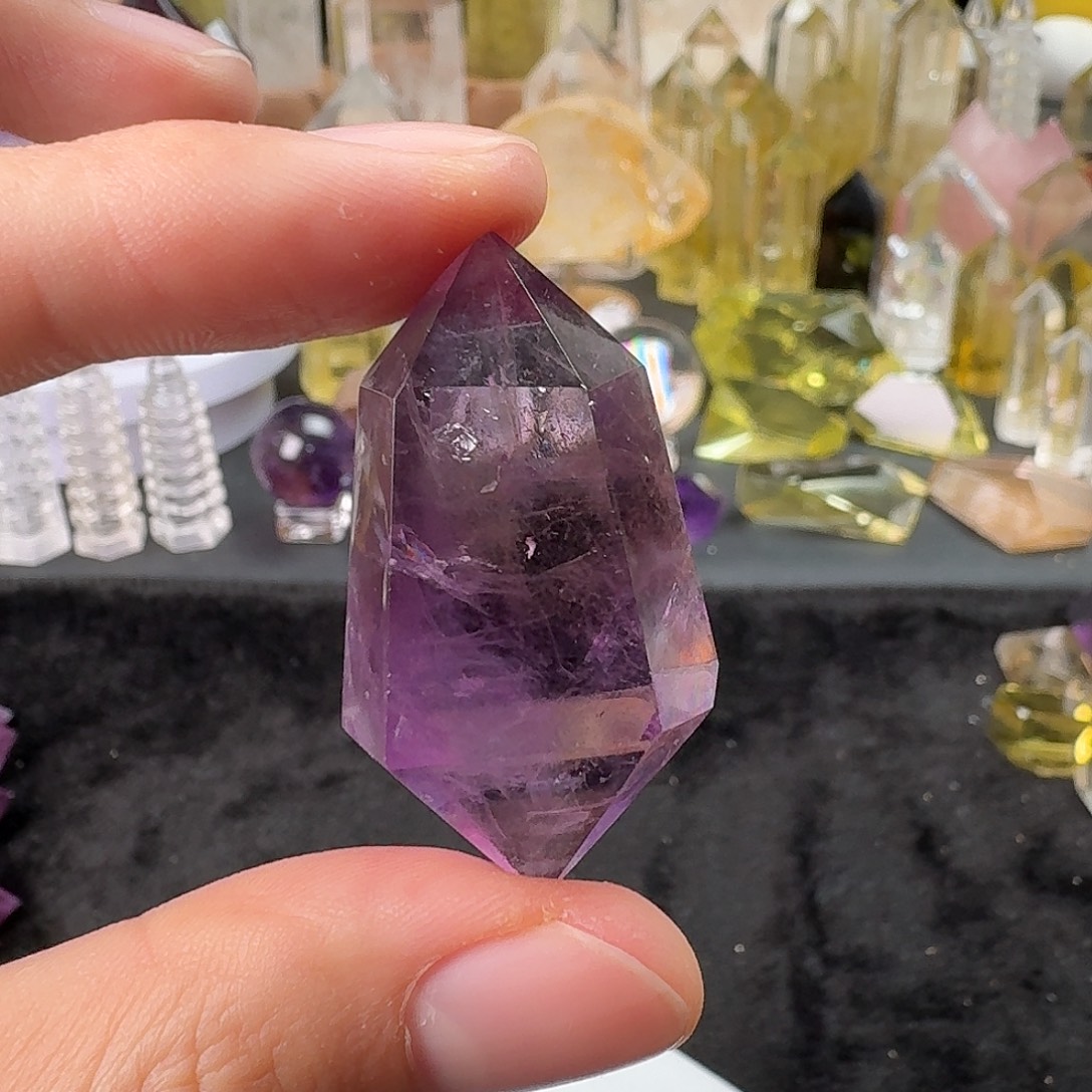 珠宝半成品水晶未镶嵌紫晶