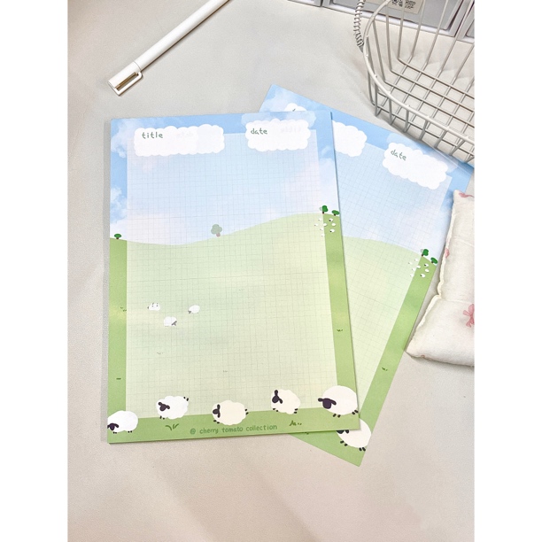 羊羊 小茄家的b5拍纸本丨双面同图丨120g纯质纸丨30±2p