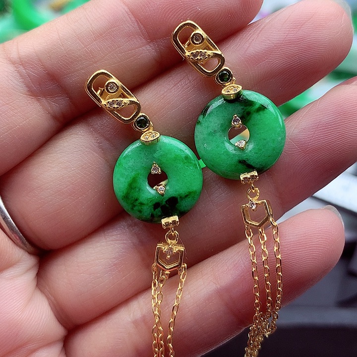 翡翠颈饰银S925镶嵌翡翠