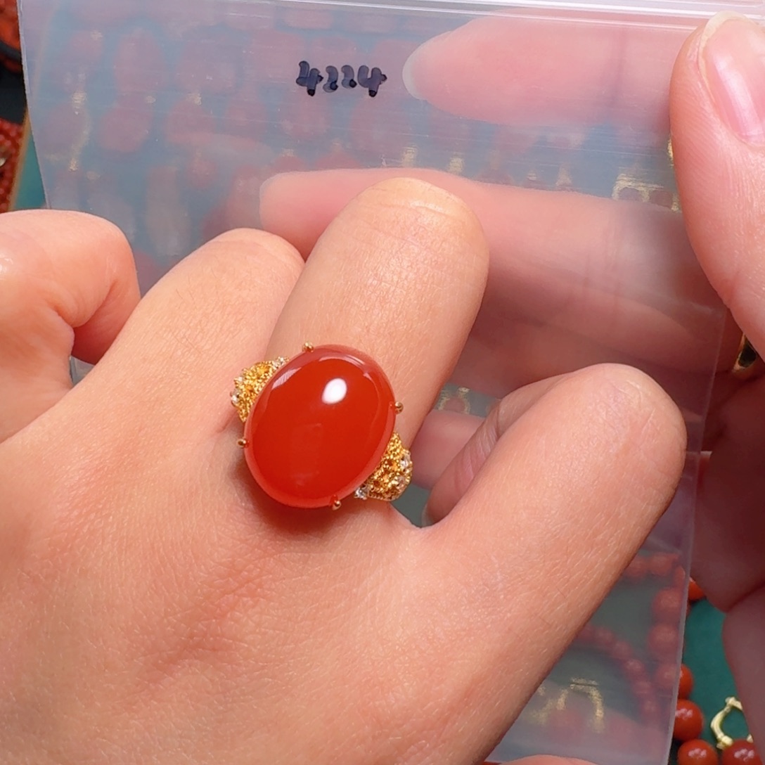 南红玛瑙南红银S925镶嵌