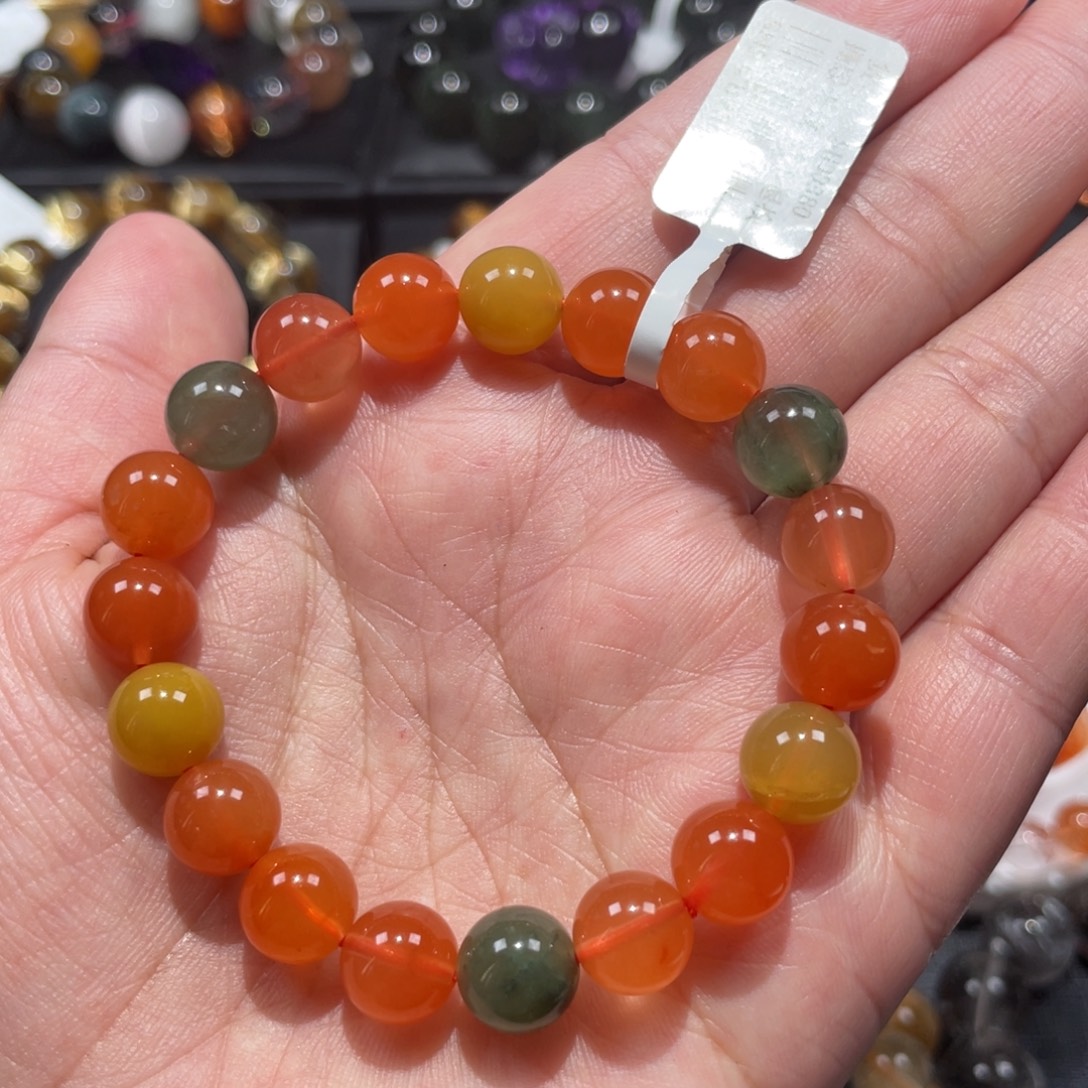 水晶未镶嵌手链福禄寿9.5mm左右