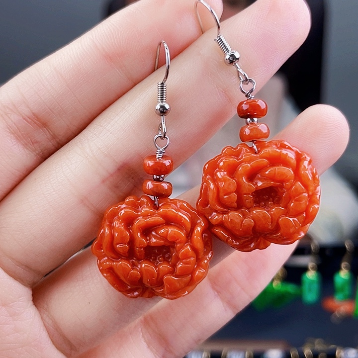 翡翠耳饰未镶嵌饰品