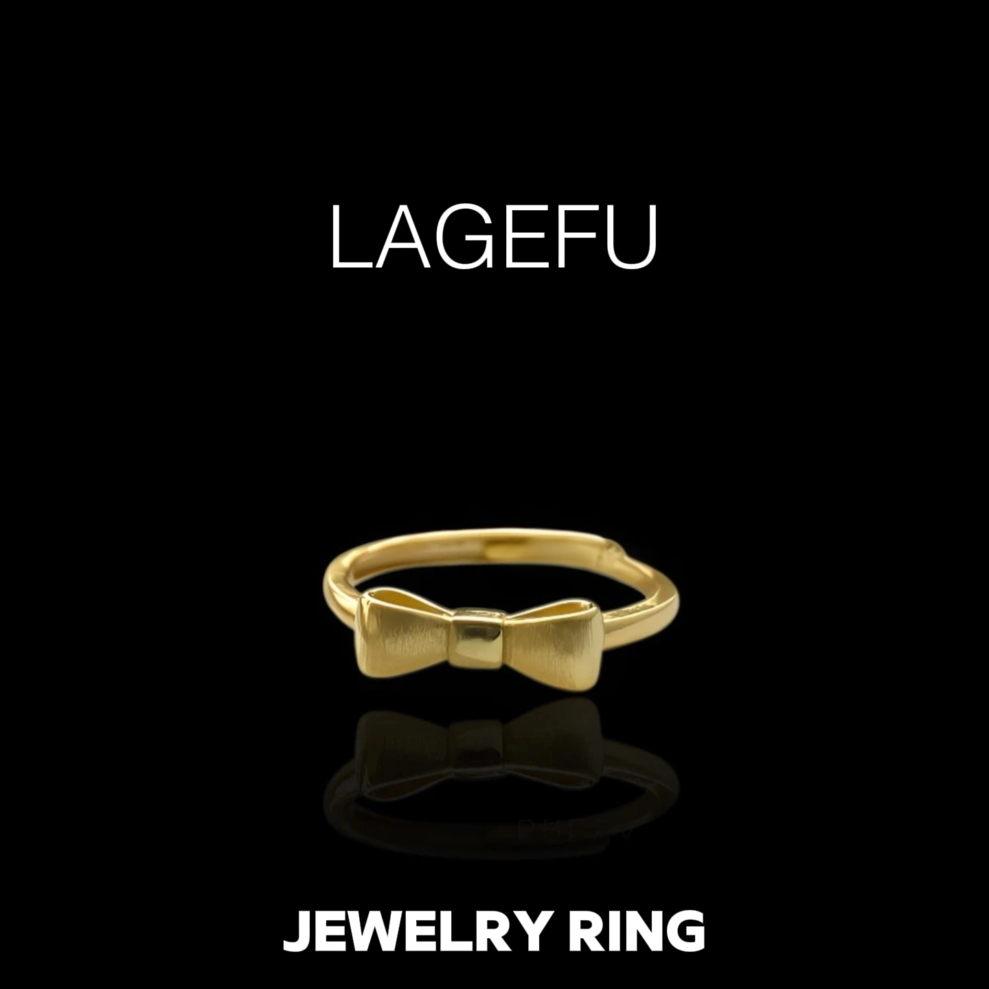 合金戒指 在逃公主蝴蝶结戒指女简约方块开口指环百搭